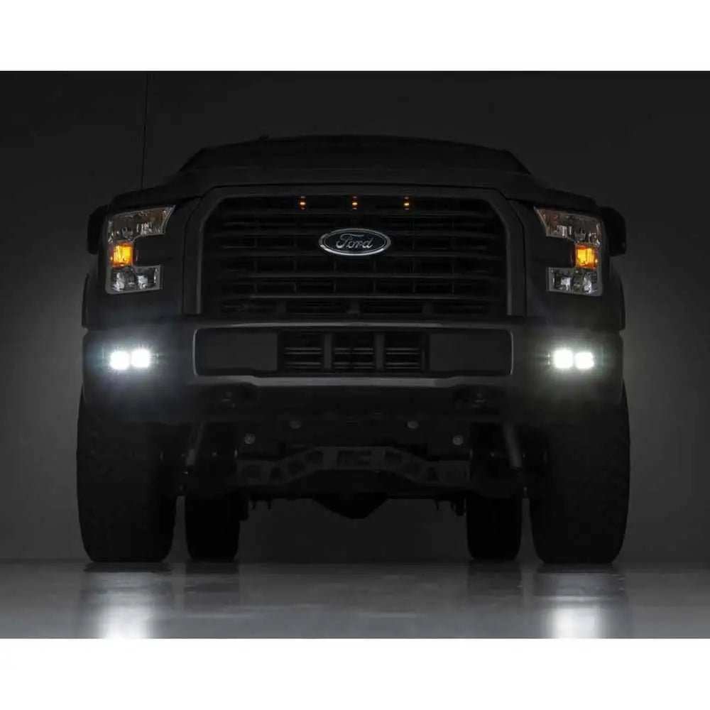 Dobbelt Led-tåkelykter Flombalken Rough Country Black Series - Ford F150 15-17