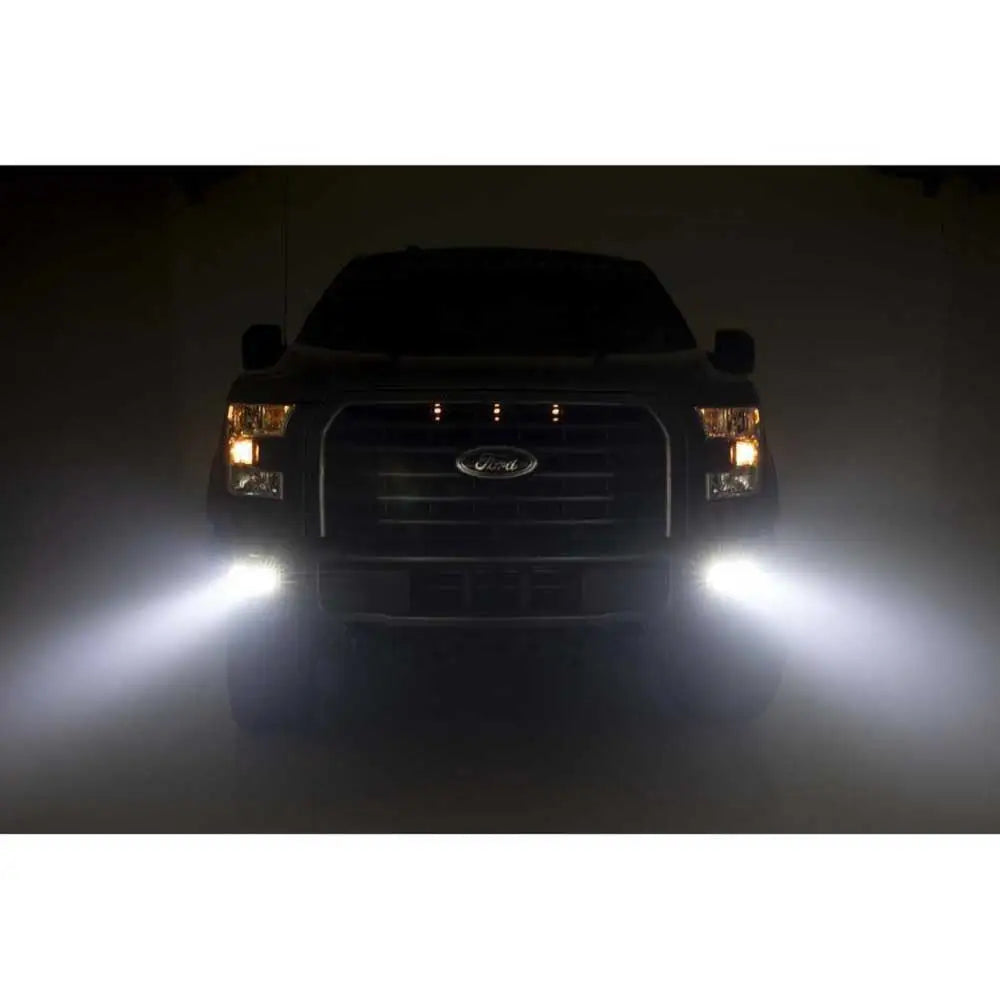 Dobbelt Led-tåkelykter Flombalken Rough Country Black Series - Ford F150 15-17