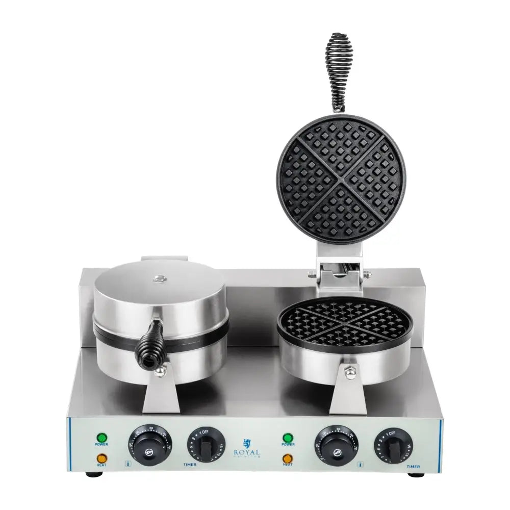 Dobbelt Teflon Belagt Runde Vaffeljern 18,5cm