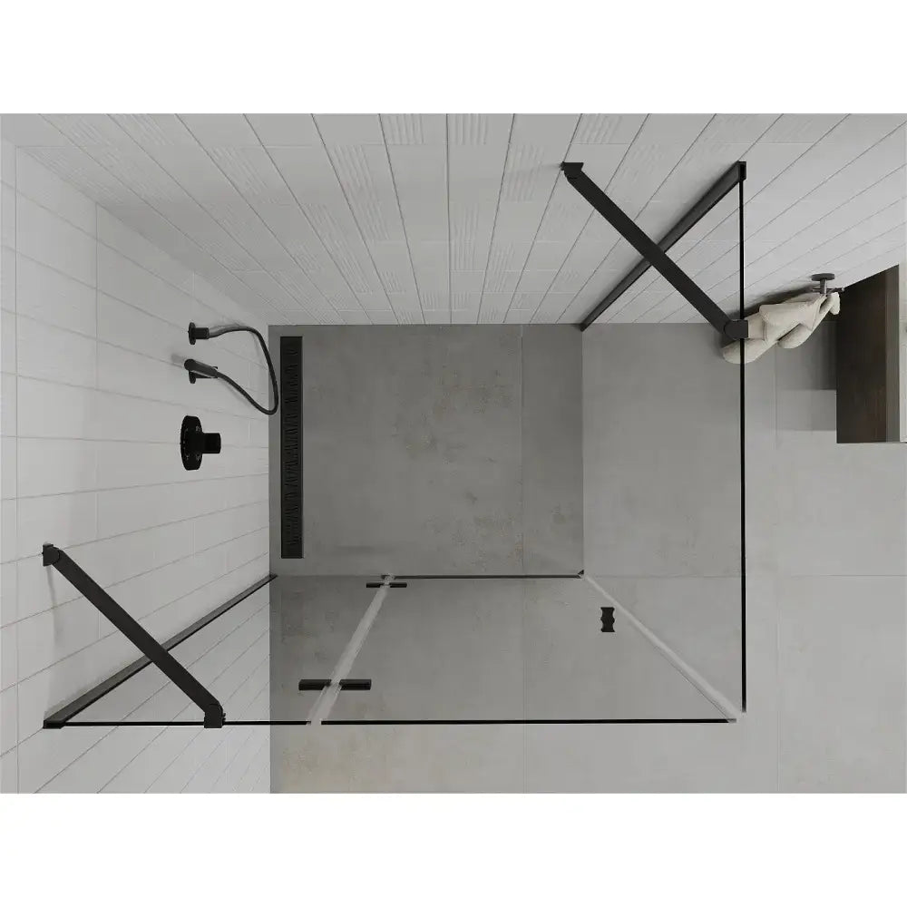 Dusjhjørne 110x90 Cm Svart