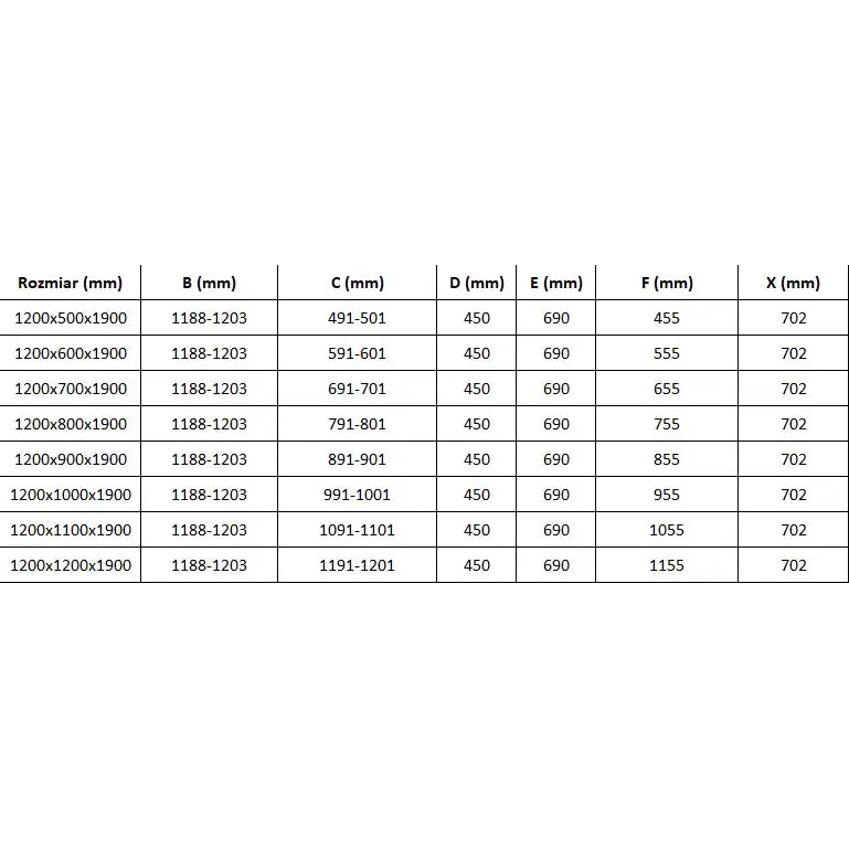 Dusjhjørne 120x80 Cm Svart