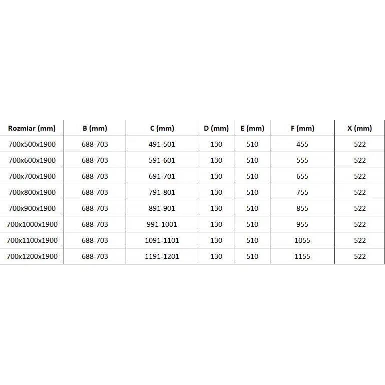 Dusjhjørne 70x100 Cm Svart
