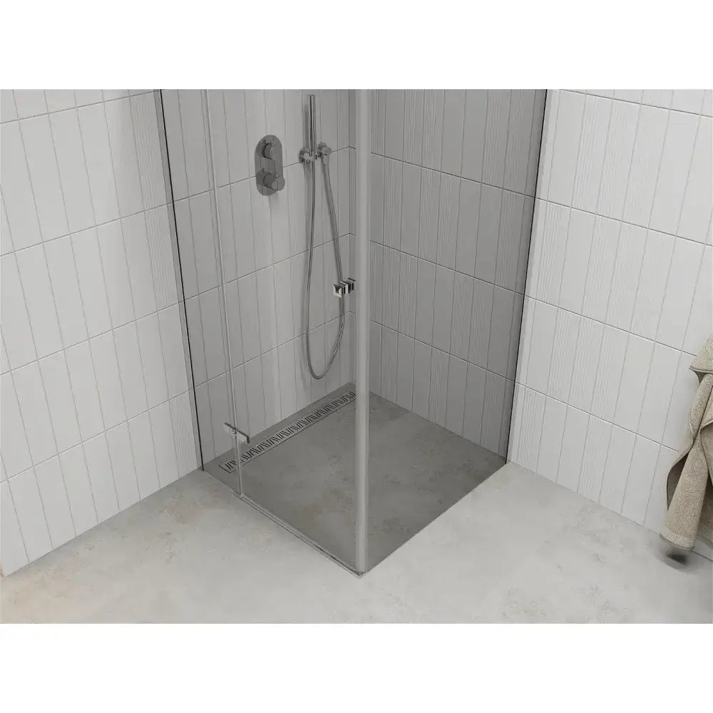 Dusjhjørne 70x70 Cm Krom Transparent - Gjennomsiktig