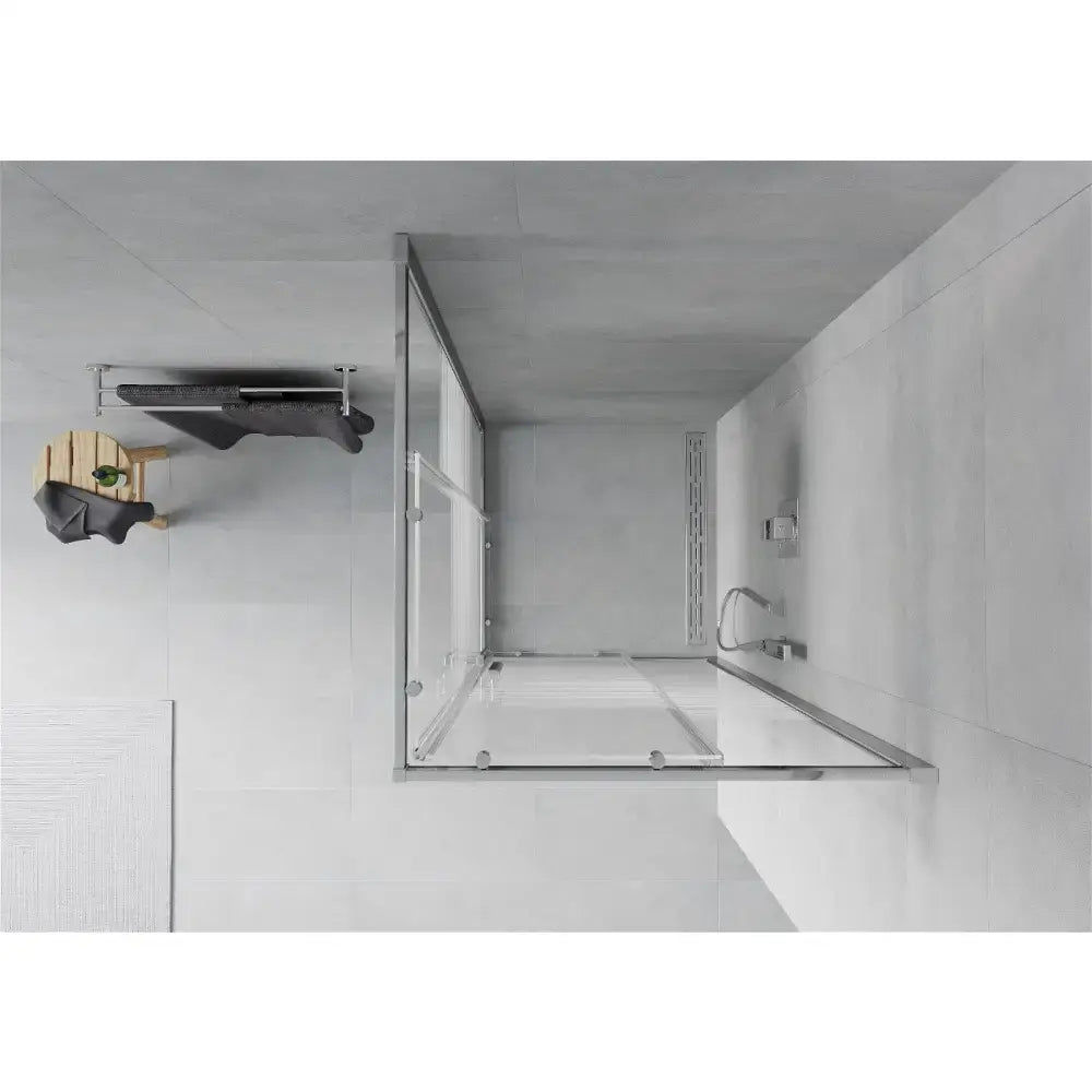 Dusjhjørne 70x70 Cm Striper Krom