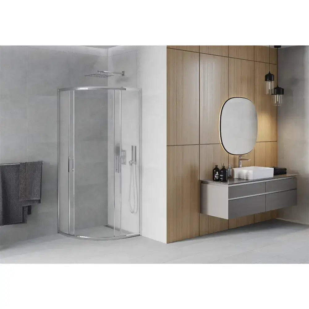 Dusjhjørne 80x80 Cm Frostet Krom
