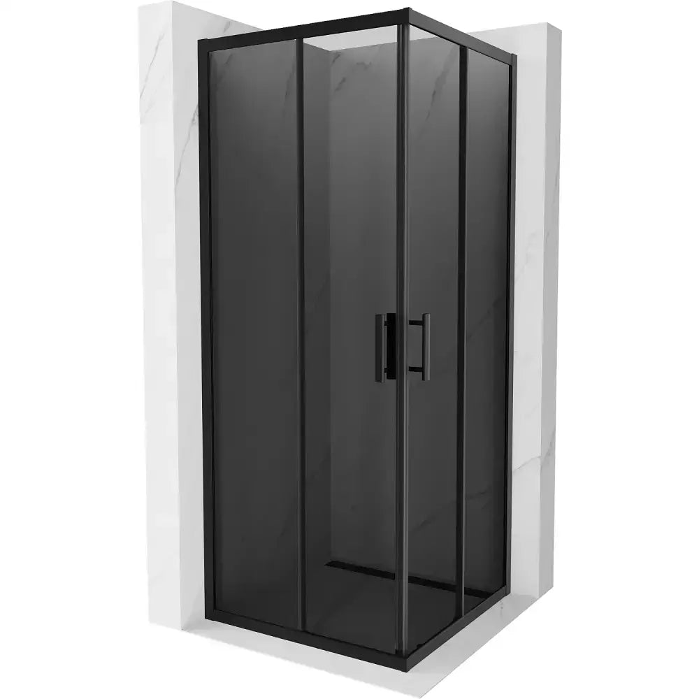 Dusjhjørne 80x80 Cm Grafitt Svart