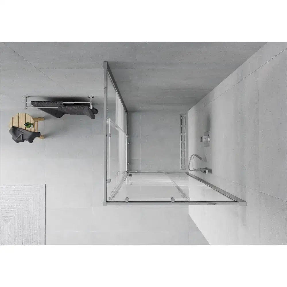 Dusjhjørne 80x80 Cm Striper Krom Inngangsbredde (mm): 455