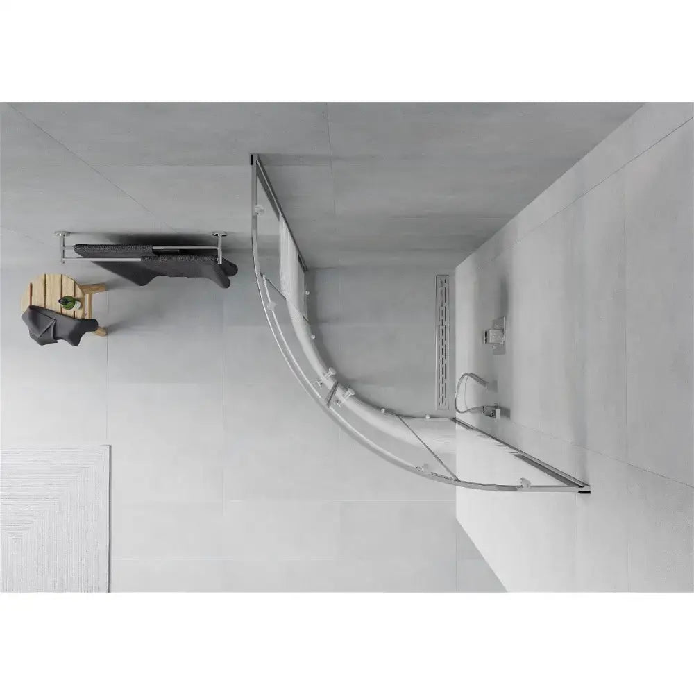 Dusjhjørne 80x80 Cm Striper Krom Inngangsbredde (mm): 485