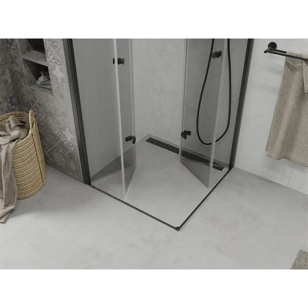 Dusjhjørne Foldbar 100x100 Cm Svart