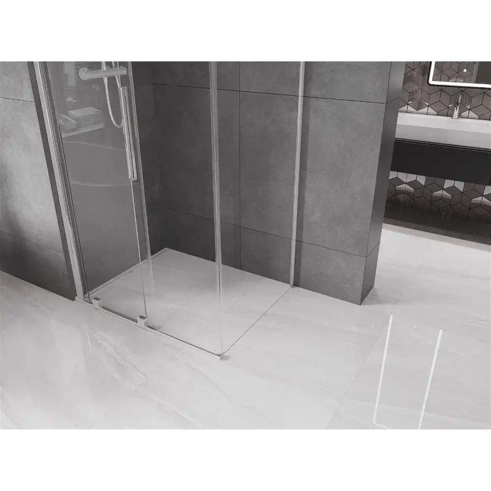 Dusjhjørne med Skyvedør 110x100 Cm Krom Inngangsbredde (mm): 450