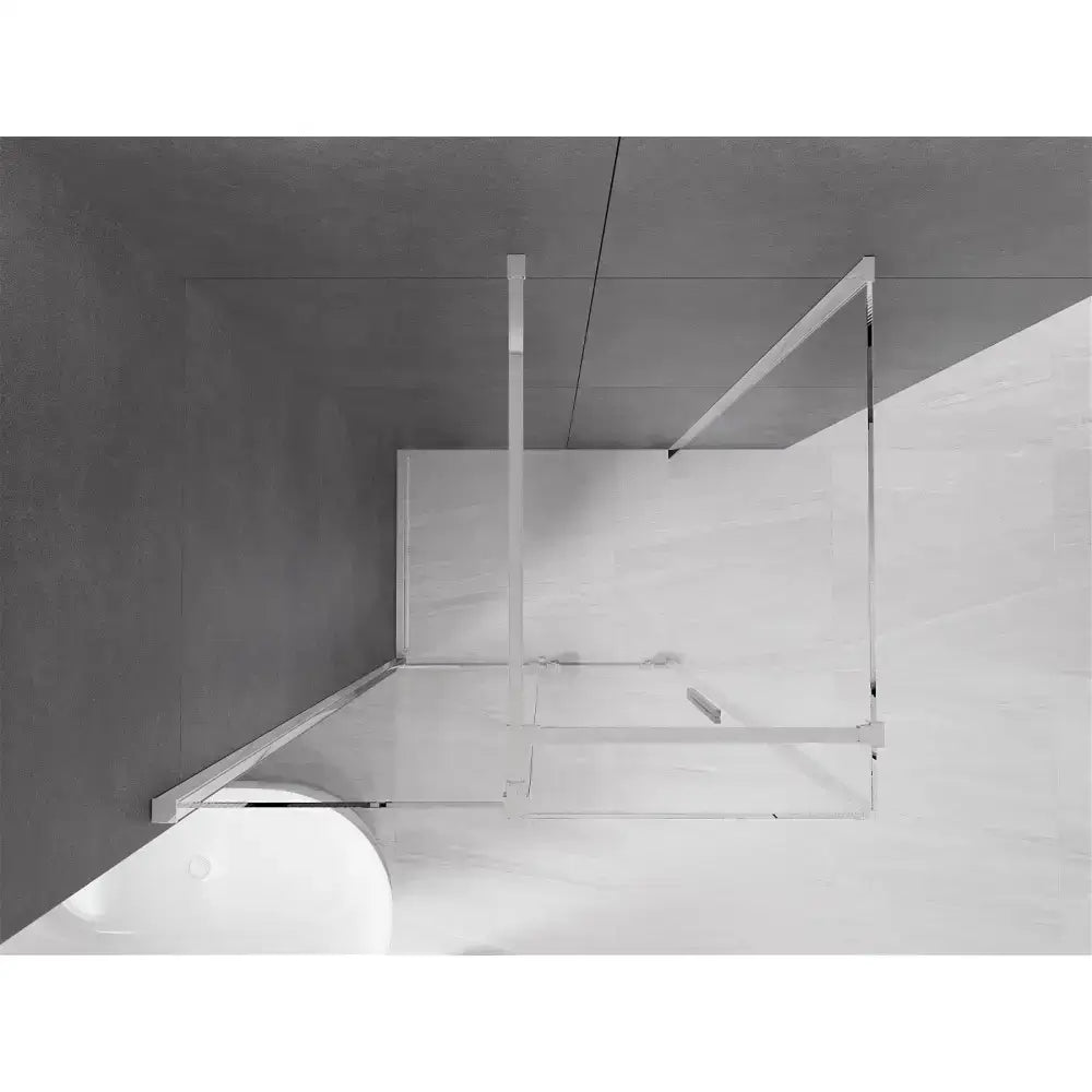 Dusjhjørne med Skyvedør 110x70 Cm Krom Transparent