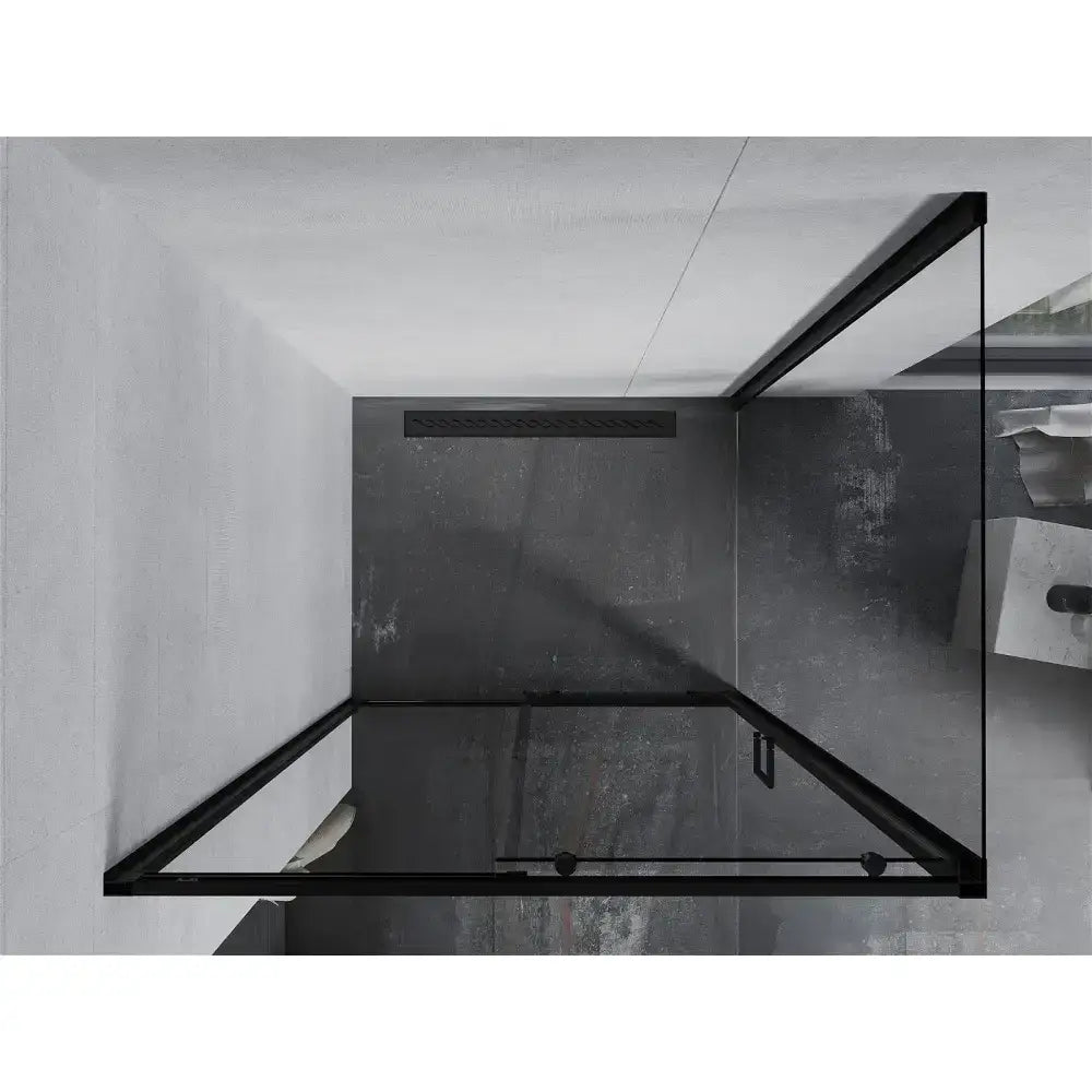 Dusjhjørne med Skyvedør 95x100 Cm Svart