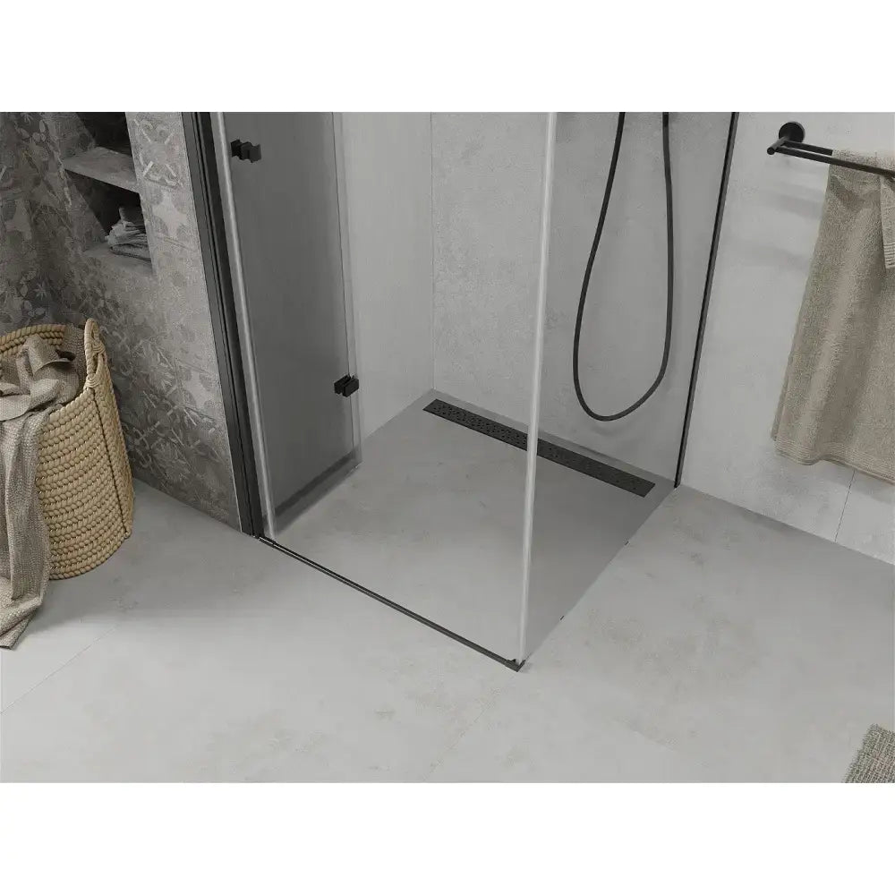 Dusjhjørne Sammenleggbar 110x110 Cm Svart