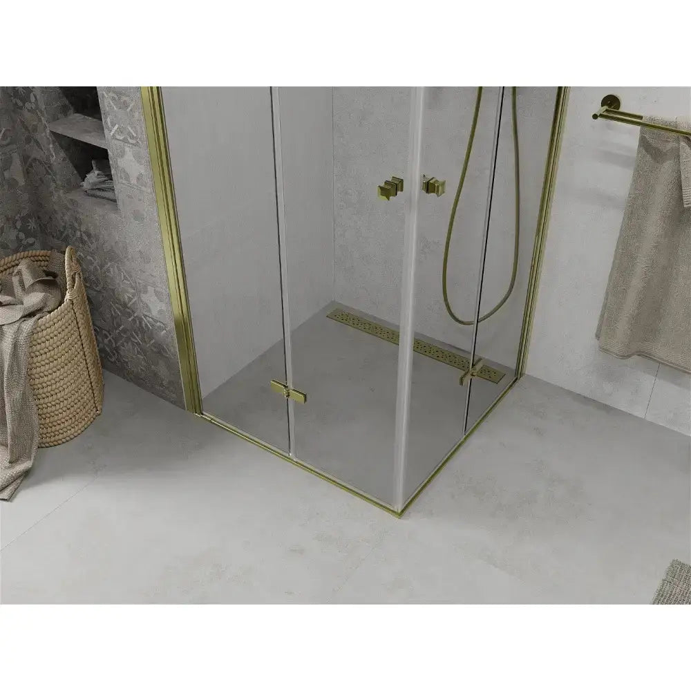 Dusjhjørne Sammenleggbar 80x80 Cm Gull Inngangsbredde (mm): 1017