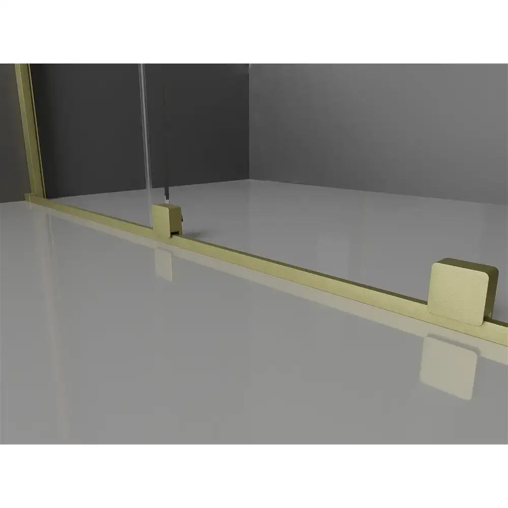 Dusjhjørne Skyvedør 110x75 Cm Børstet Gull