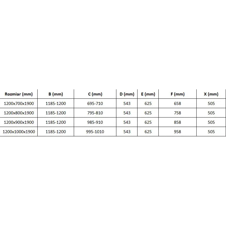 Dusjhjørne Skyvedør 120x70 Cm Svart