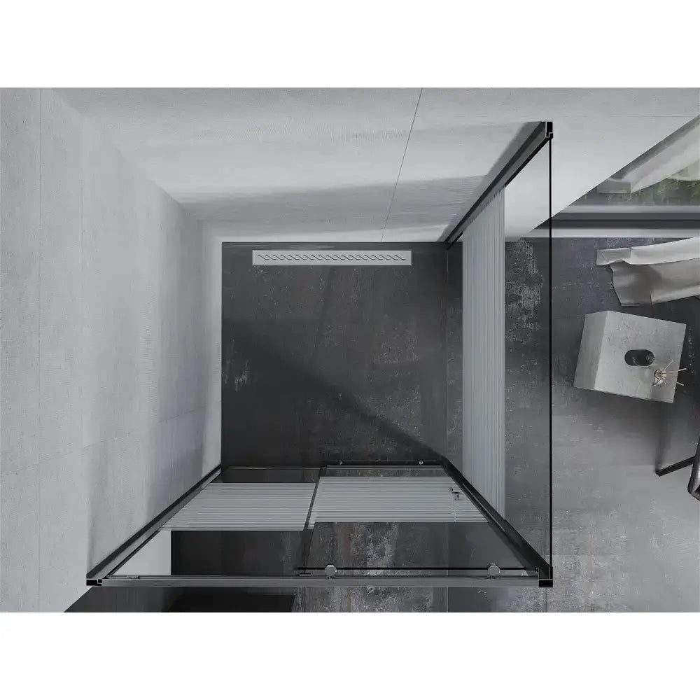 Dusjhjørne Skyvedør 90x90 Cm Striper Krom