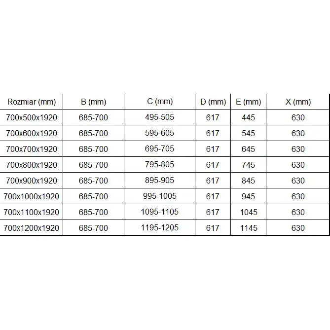 Dusjhjørne Svingbar 70x100 Cm Gull