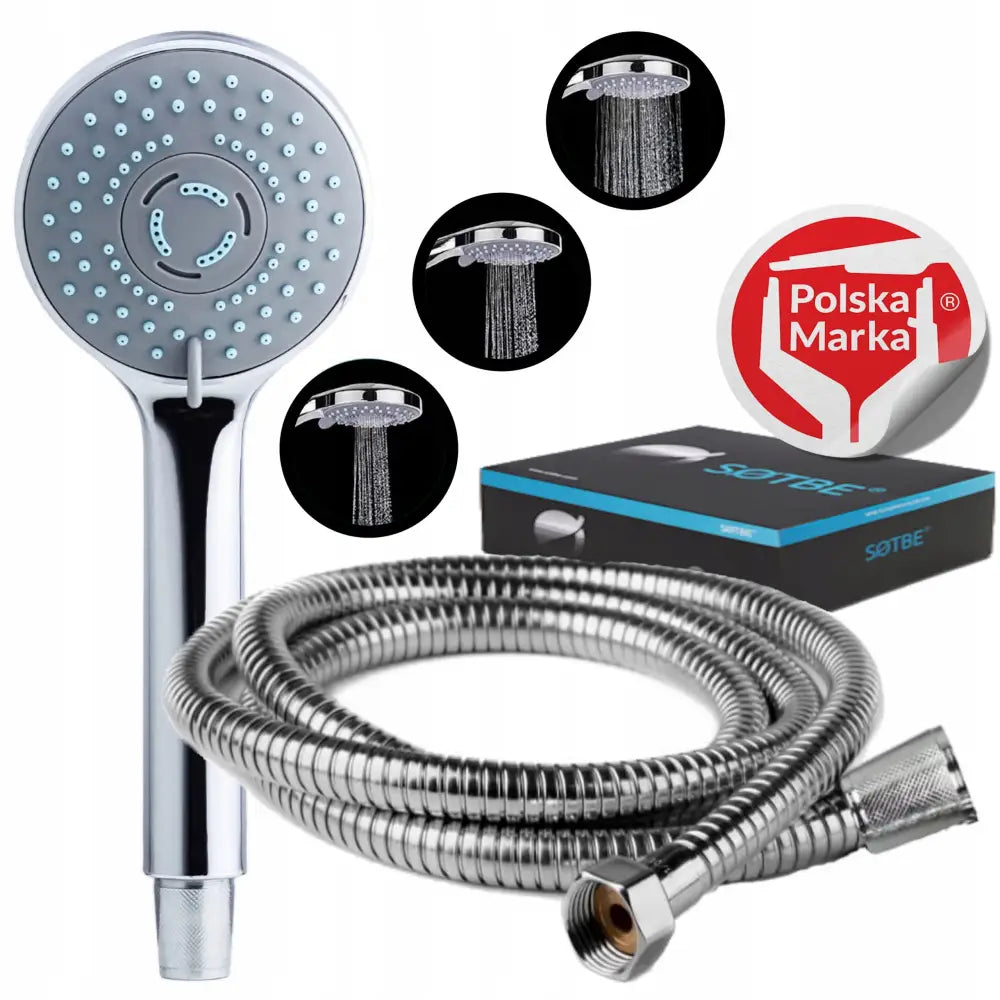 Dusjhode med Slange Dusjsett Slange og Hode Komplett