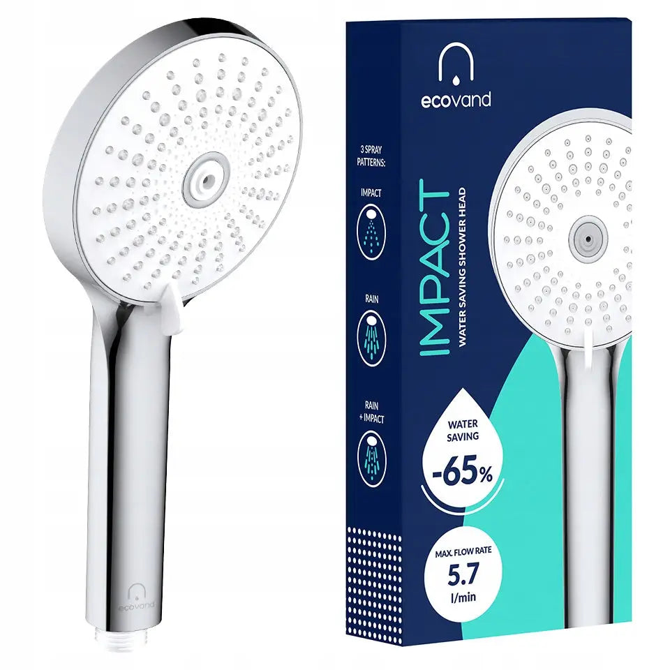 Dusjhode med Turbin fra Ecovand Impact - Spar 65% Vann 57 L/m