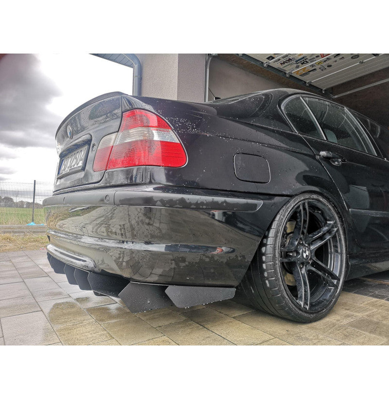 BMW E46 bakdiffusor aluminium byggesett med monteringsmateriell inkludert