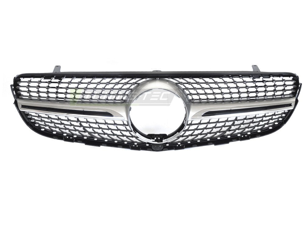 Detaljbilde av Grill Mercedes GLC W253 SUV+Coupe 15-18 sølv/krom.