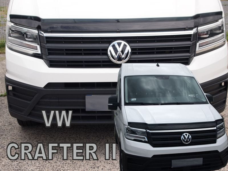 Heko panserbeskytter i akryl til Vw Crafter / MAN TGE 2017 II med steinsprutbeskyttelse i svart blank finish