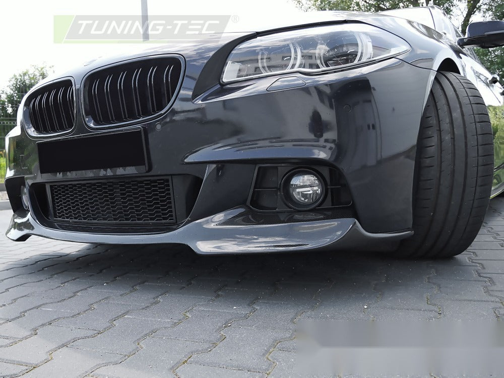 Detaljbilde av frontspoiler-leppe til BMW F10 11-16.