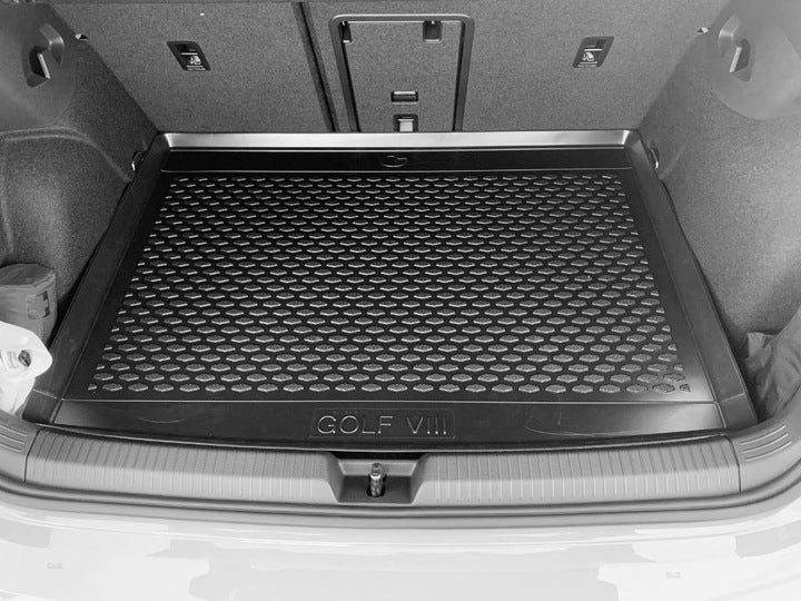 Bagasjeromsmatte Vw Golf VIII Hatchback (2019-) – Luktfrie gummi TPE - detaljer