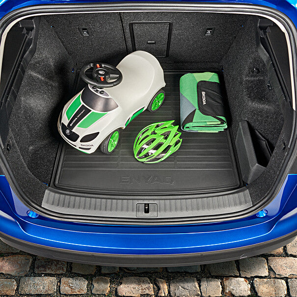 VAG OEM bagasjeromsmatte til Skoda Enyaq iV – TPE thermoplastic elastomer