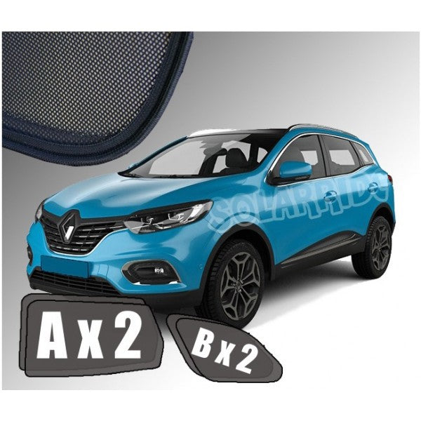 Sr solskjerm i akryl til Renault Kadjar med enkel montering og vindavviser funksjon