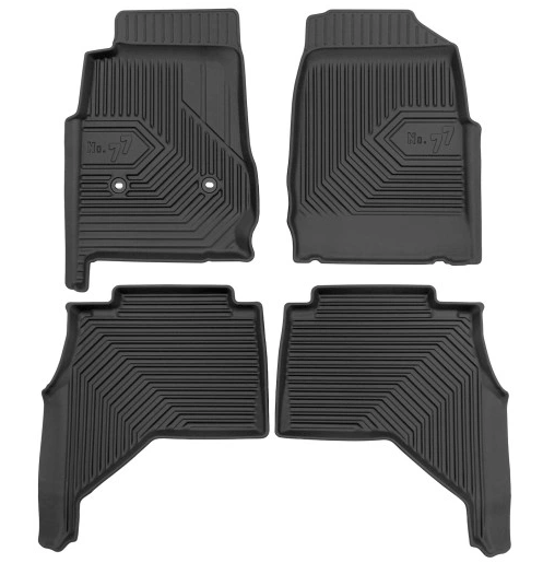 Frogum 3D Premium gulvmatter til Isuzu D-Max II (2012-2019) – svart TPE med 40 mm sidekant, sett med 4 stk.