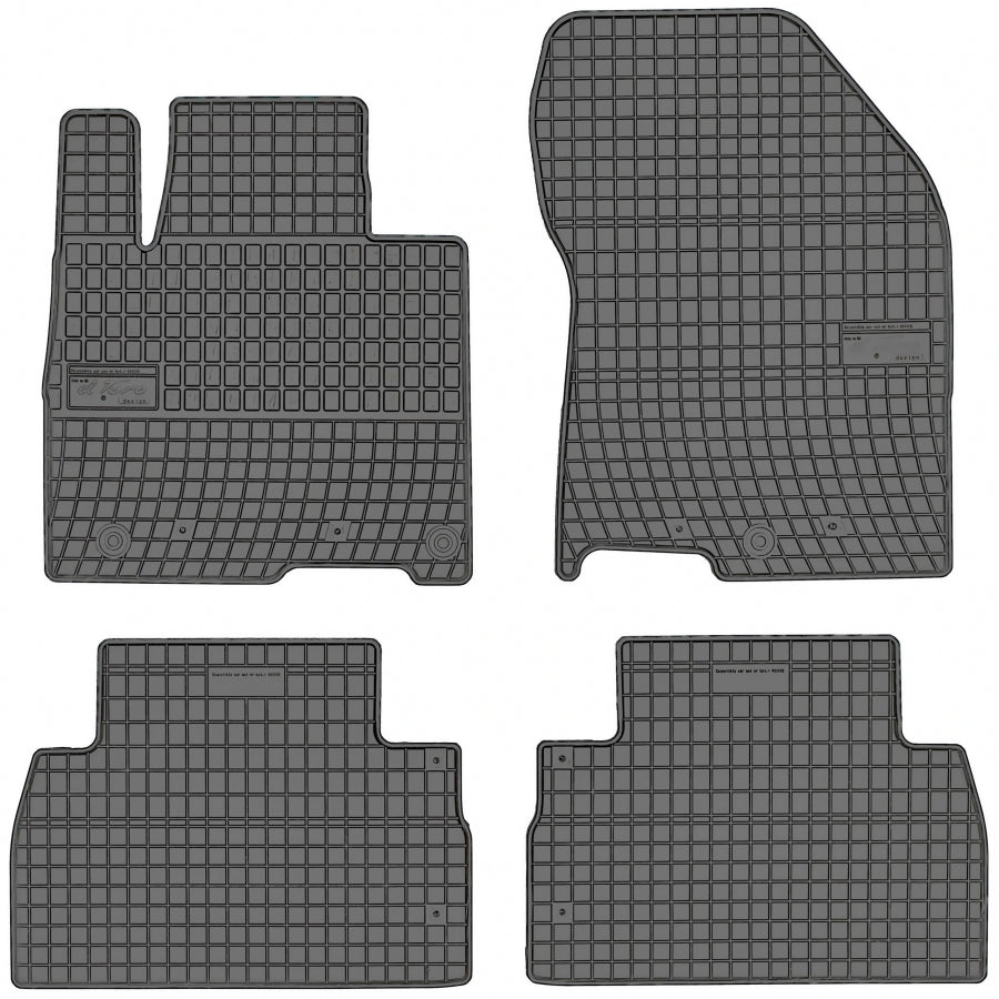 Frogum gummimatter til Hyundai Santa Fe IV (2018-2024) – svart, 4 stk., 1 cm sidekant, vanntette