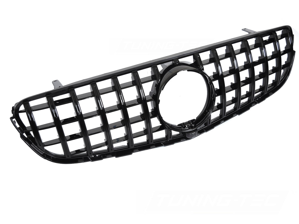 Grill Sport Sort til Mercedes GLC W253 SUV+Coupe 15-18 sett rett forfra på hvit bakgrunn.