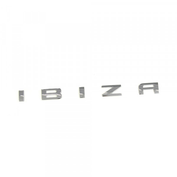 Originalt Seat emblem i krom til Seat Ibiza Chrome for bakluke, ABS Automotive-materiale
