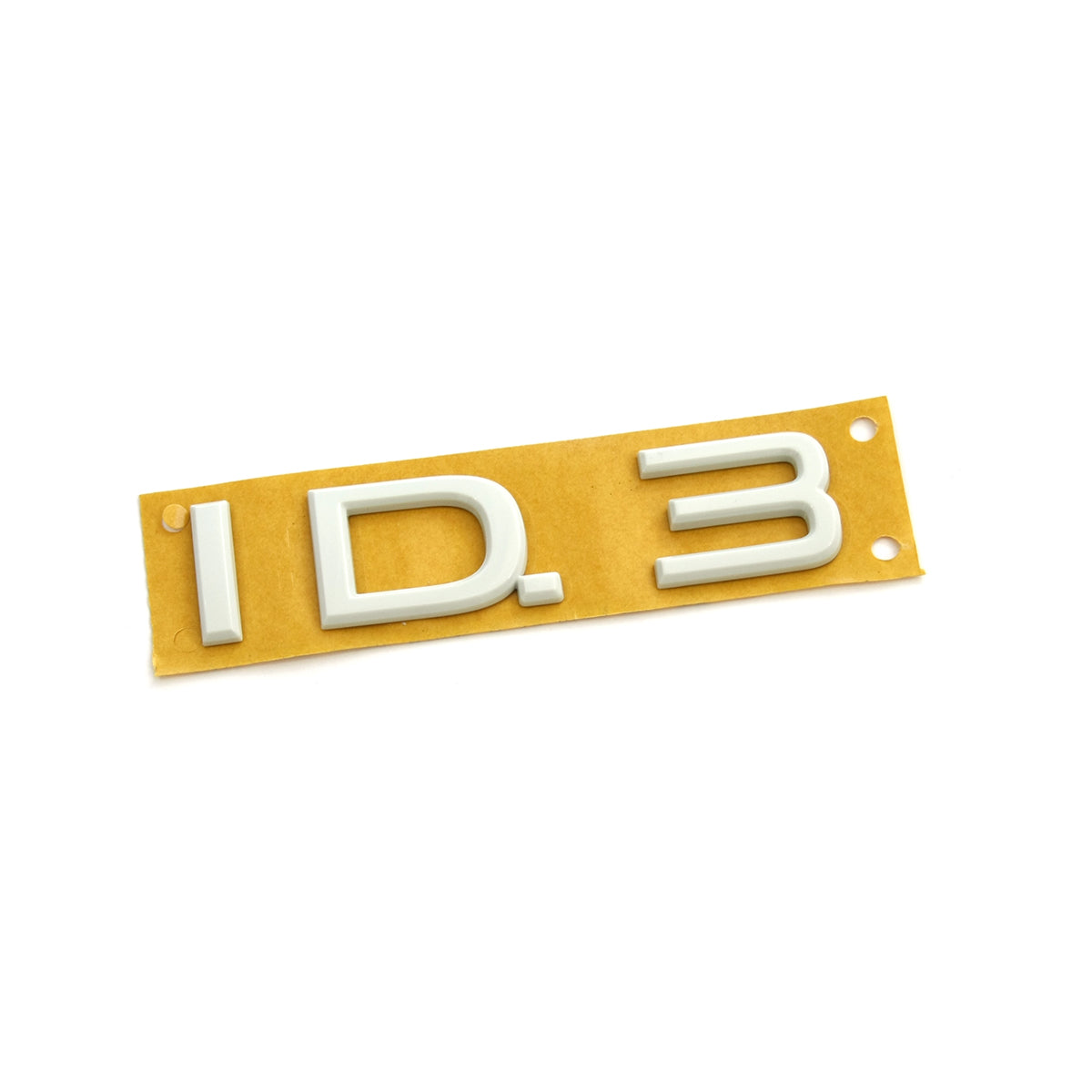Emblem/logo til Vw ID.3 Pure White i ren hvit ABS, montert på bakluke