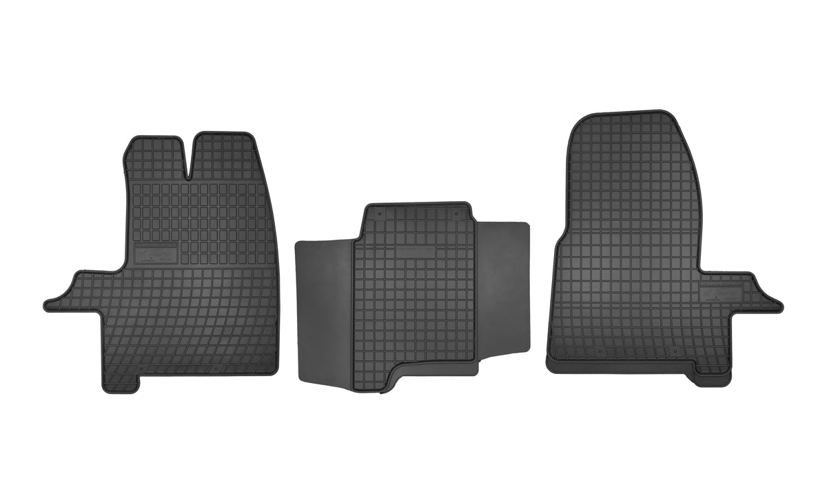 Frogum gummimatter til Ford Custom (2012–) – svart-anthracite, 3-delt sett med 1 cm sidekant