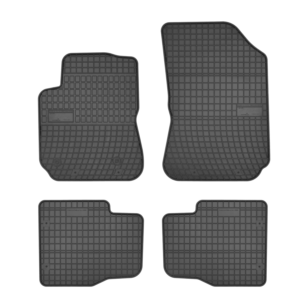 Frogum gummimatter til Citroen C4 Cactus 2014-2020 – svart, 4 stk, vanntette med 1 cm sidekant