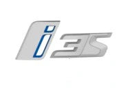 Emblem/logo til BMW i3S bokstaver i3 LCI i krom, blått og grått for bakluke