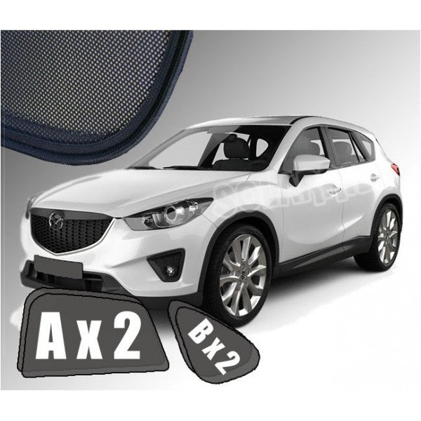 Sr solskjerm i akryl til Mazda CX-5 I med enkel montering og vindavviser