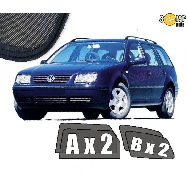 Sr solskjerm i akryl med røyfarget finish til Vw Bora Variant stasjonsvogn 1998-2005 for vindavviser og regnbeskyttelse