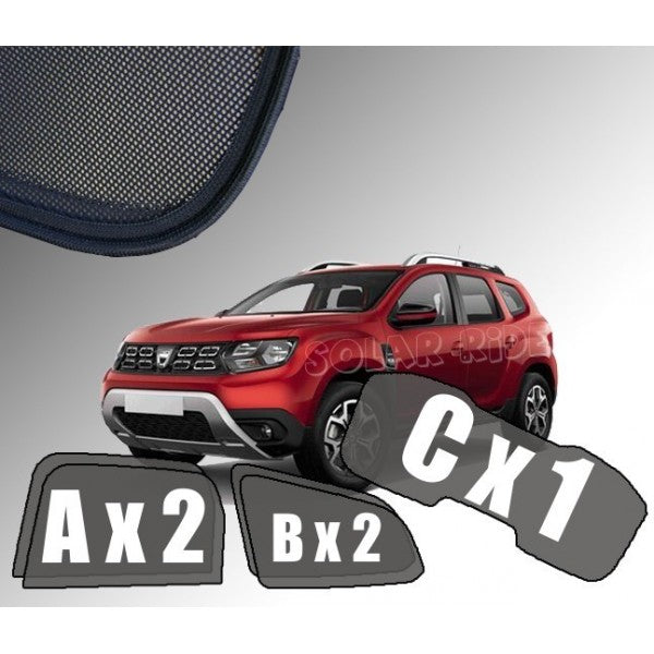 Sr solskjerm i akryl til Dacia Duster II med enkel montering og vindavviserfunksjon