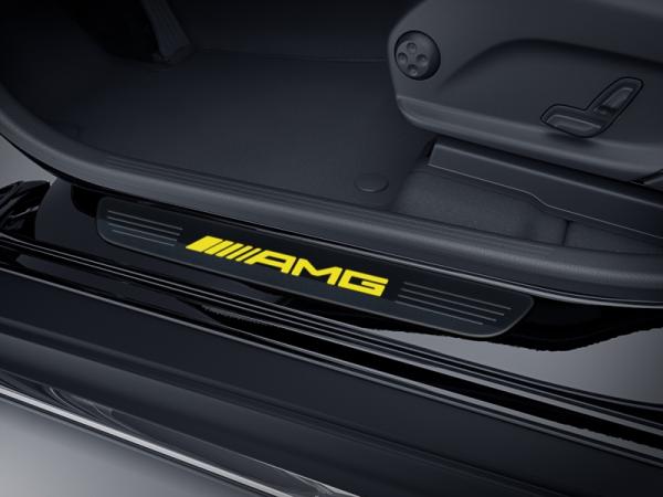 Mercedes OEM dørbeskytter til Mercedes AMG for LED lighting Black&Yellow Edition – LED lys