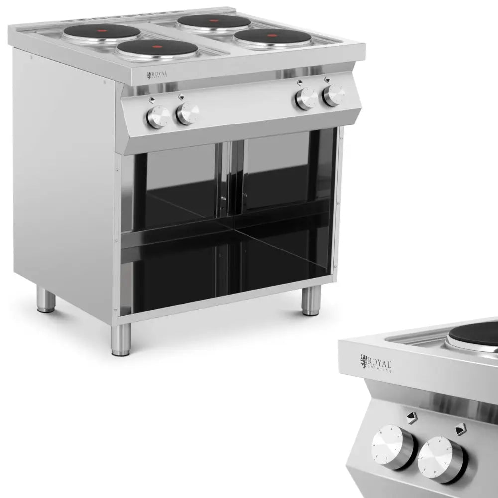 Electric 4-plates Cooker With Open Base 4 x 2600 w 400 v Italy