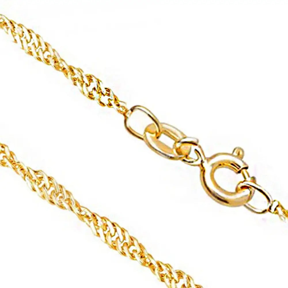 Gullsmykke Halskjede Tofarvet Gull 14k 45 Cm