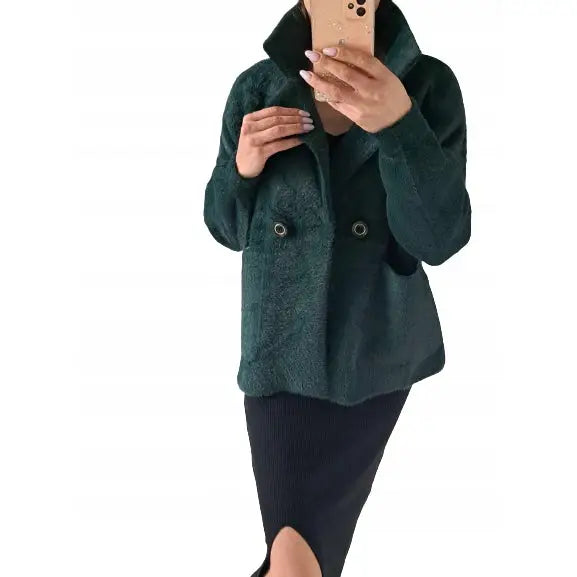 Elegant Alpakkafrakk Kort Ramoneskestil - Grønn