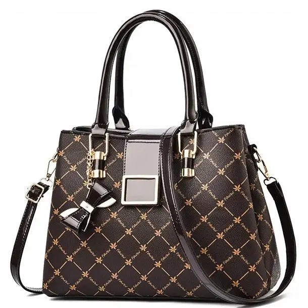 Elegant Brun Damsveske Romslig til Jobb Skulderbag Gave