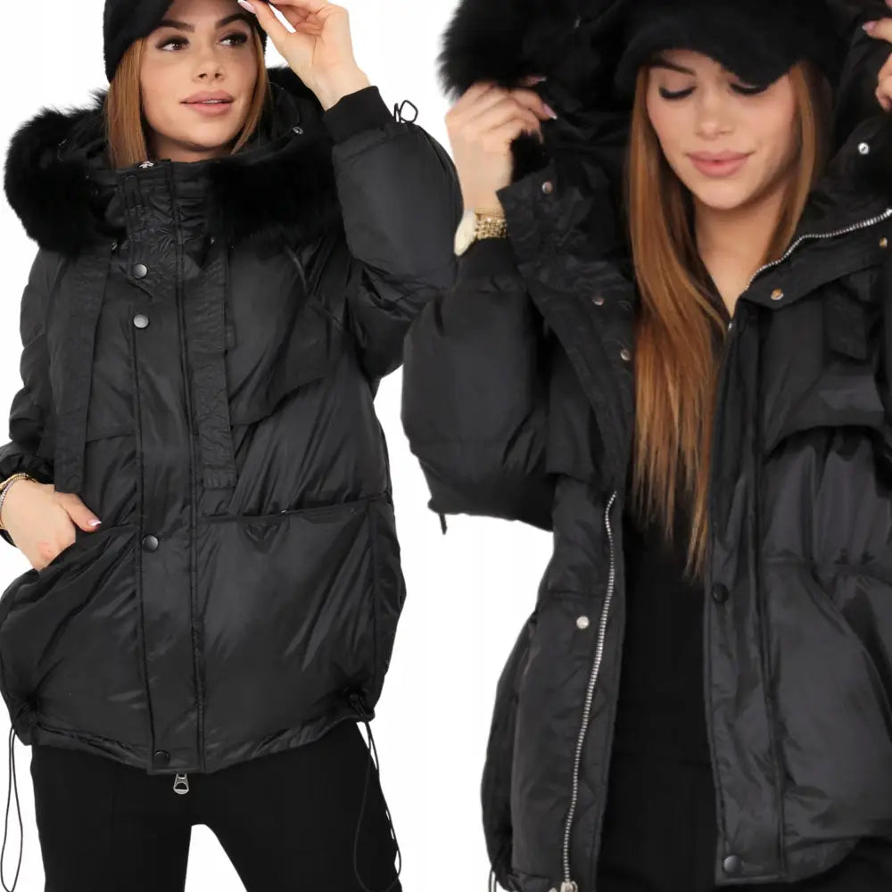 Elegant Dunjakke med Ekte Revpels 2225