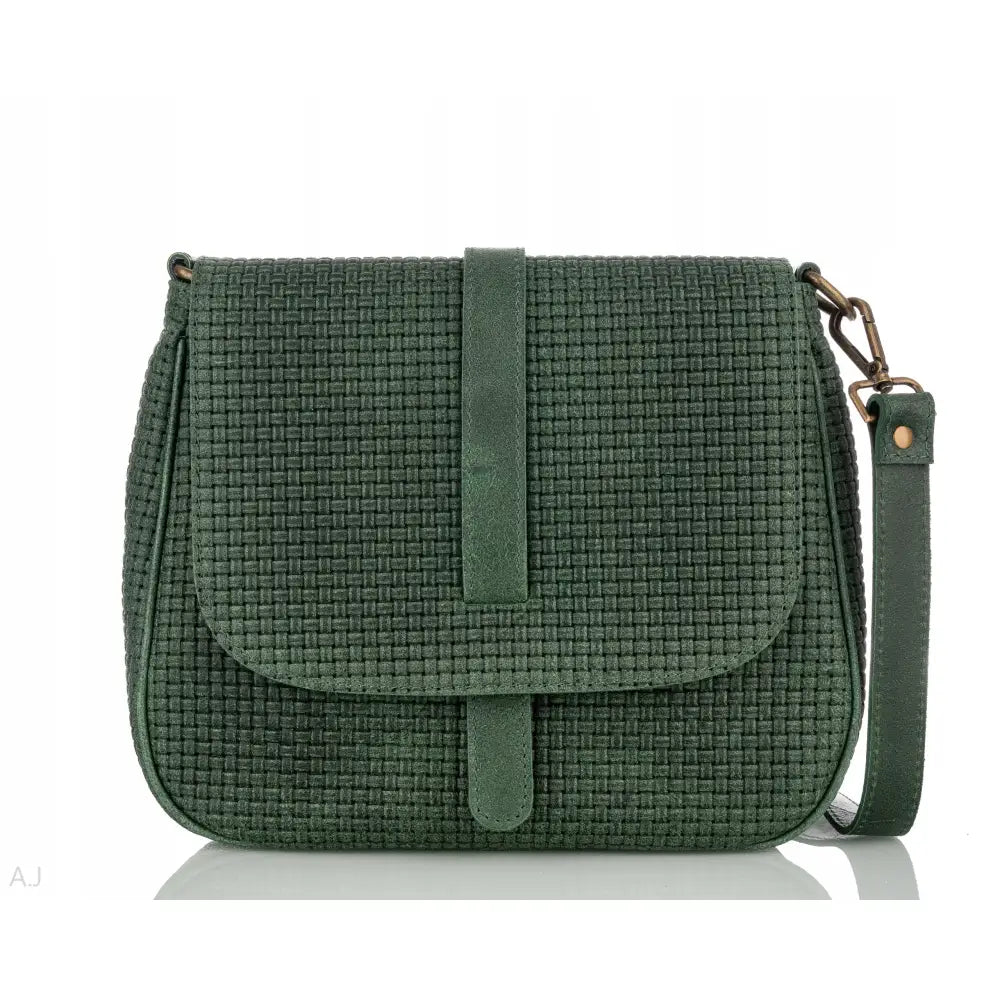 Elegant Skinnveske Skulderveske med Flap