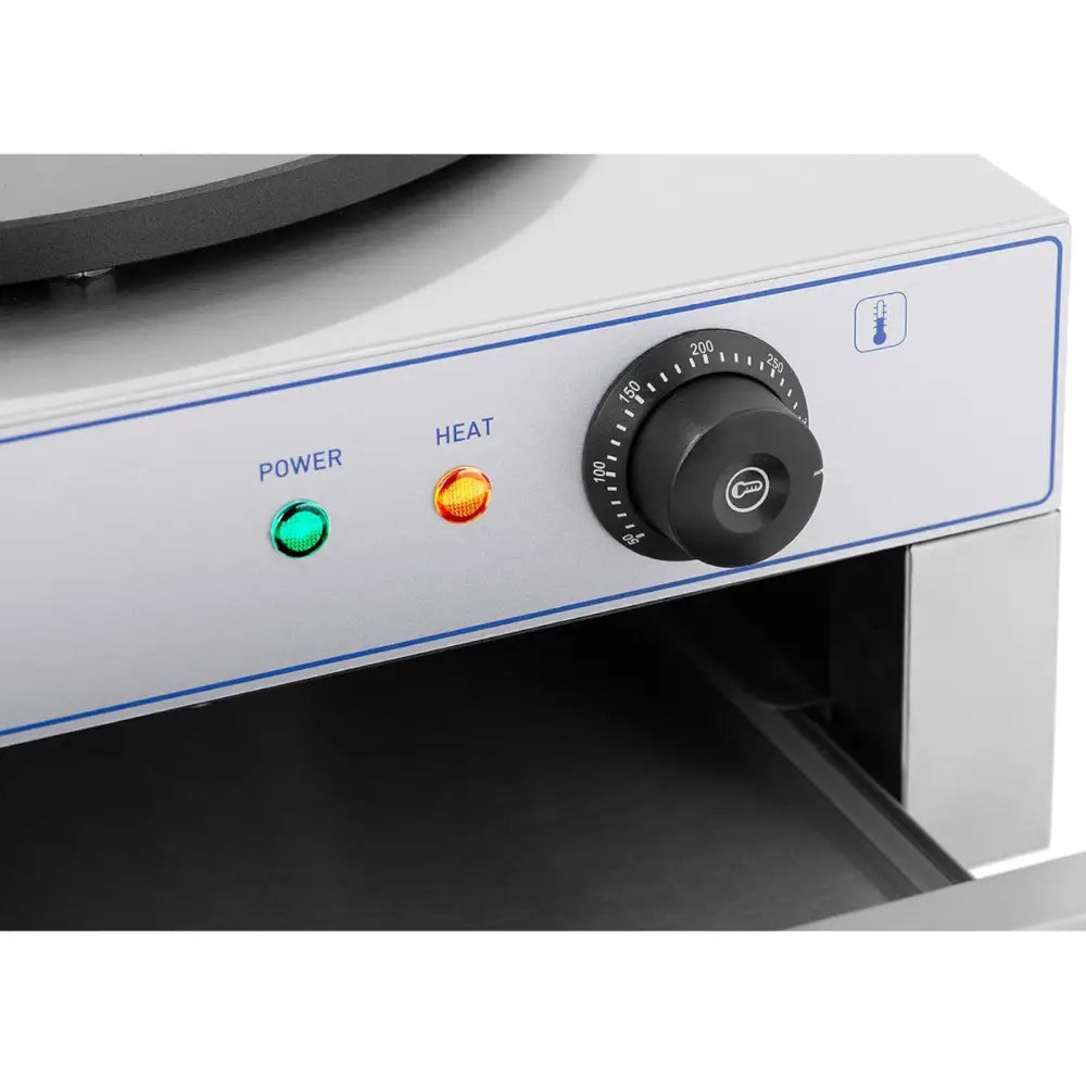 Elektrisk Dobbel Pannekakeruller med Skuff 230v 40 Cm 2 x 3000 w